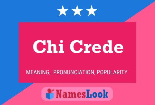 Chi Crede Name Poster