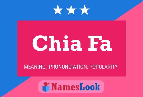 Chia Fa Name Poster