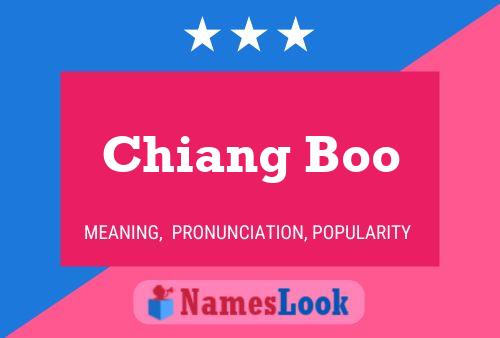 Chiang Boo Name Poster