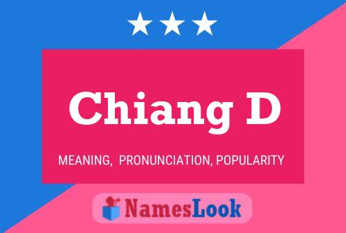 Chiang D Name Poster