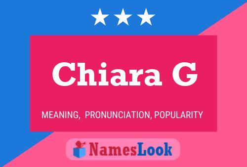 Chiara G Name Poster