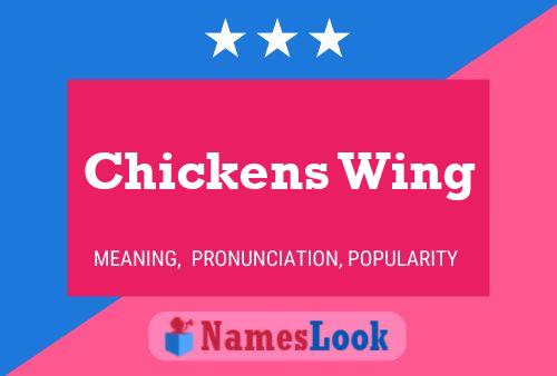 Chickens Wing Name Poster