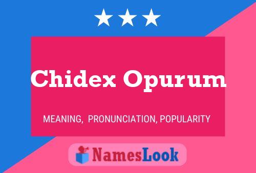 Chidex Opurum Name Poster