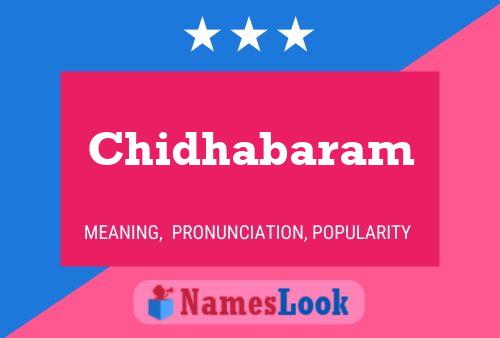 Chidhabaram Name Poster