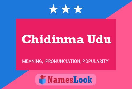 Chidinma Udu Name Poster