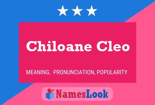 Chiloane Cleo Name Poster