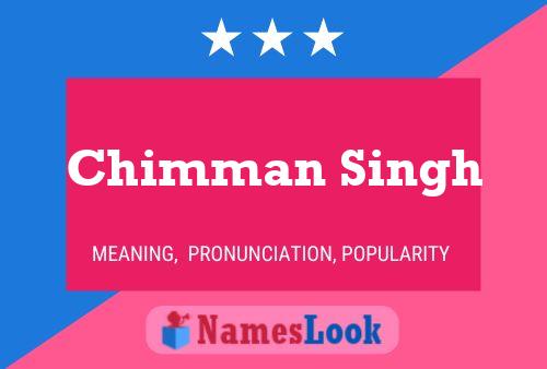 Chimman Singh Name Poster