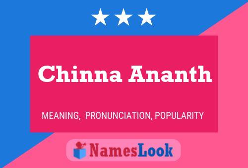 Chinna Ananth Name Poster