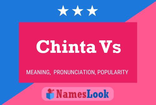 Chinta Vs Name Poster