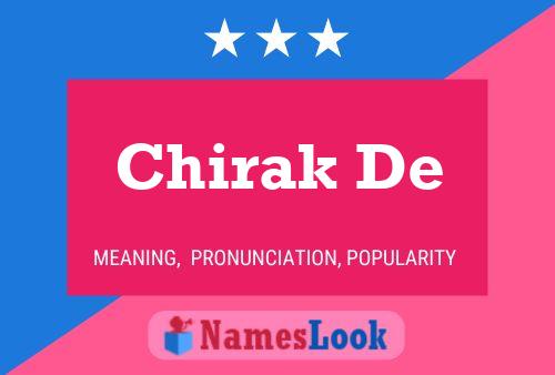 Chirak De Name Poster