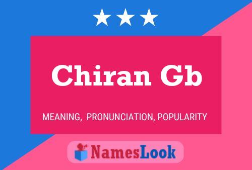 Chiran Gb Name Poster