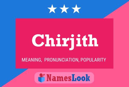 Chirjith Name Poster