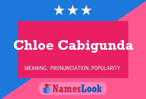 Chloe Cabigunda Name Poster