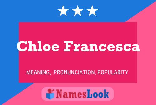 Chloe Francesca Name Poster