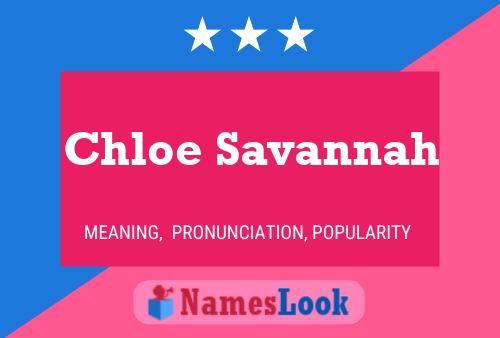 Chloe Savannah Name Poster