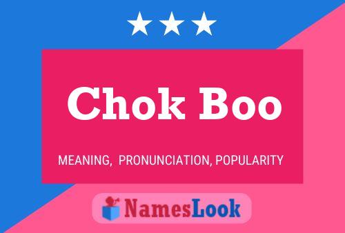 Chok Boo Name Poster