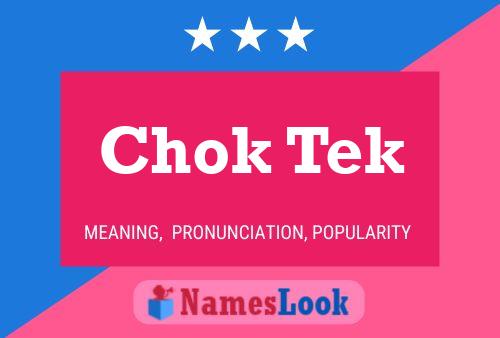 Chok Tek Name Poster