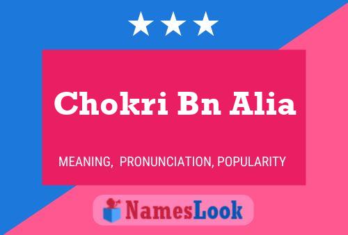 Chokri Bn Alia Name Poster