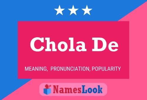 Chola De Name Poster