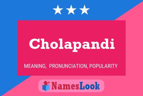 Cholapandi Name Poster