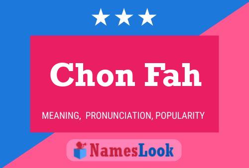 Chon Fah Name Poster