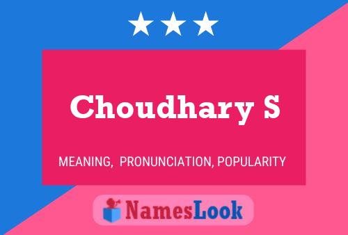 Choudhary S Name Poster