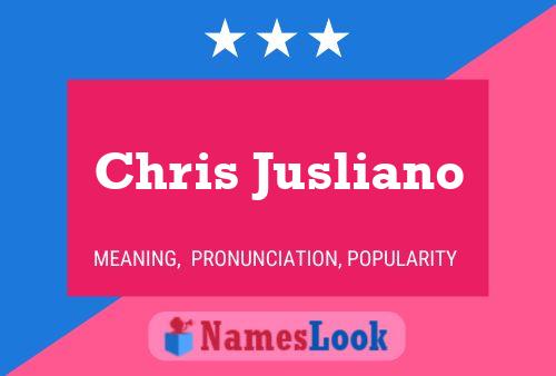 Chris Jusliano Name Poster