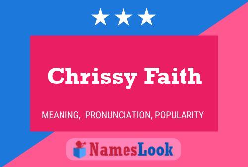 Chrissy Faith Name Poster