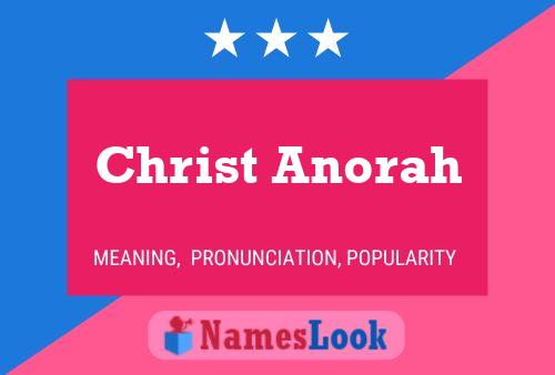 Christ Anorah Name Poster