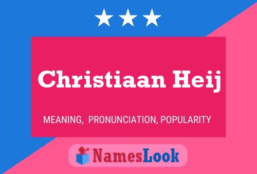 Christiaan Heij Name Poster