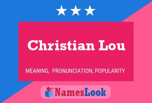 Christian Lou Name Poster