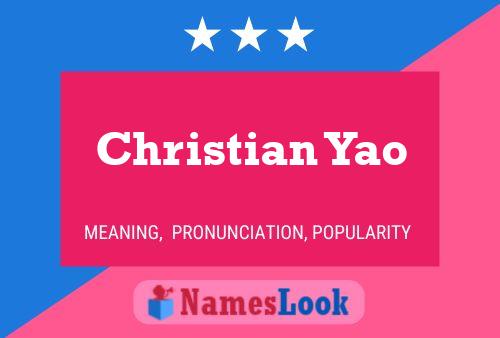 Christian Yao Name Poster