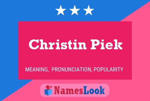 Christin Piek Name Poster