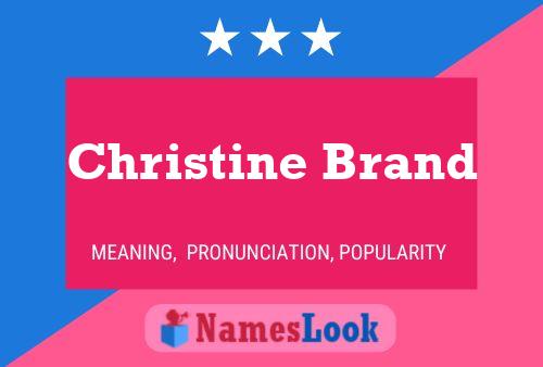 Christine Brand Name Poster