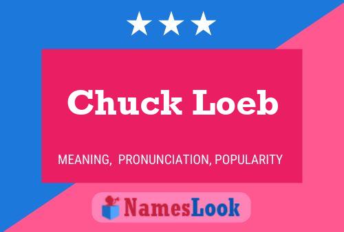 Chuck Loeb Name Poster