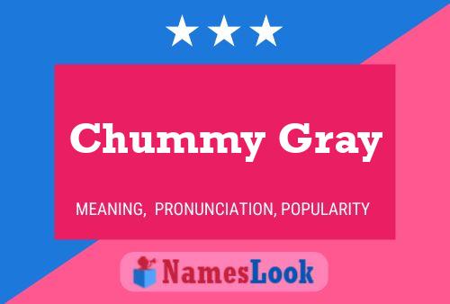 Chummy Gray Name Poster