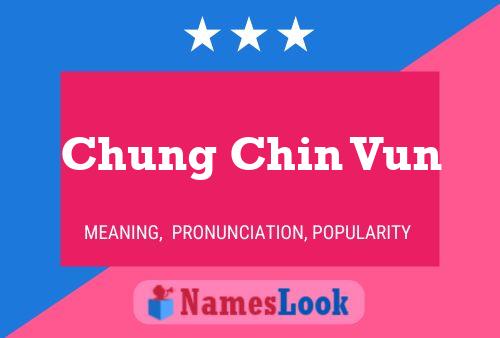 Chung Chin Vun Name Poster