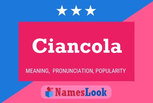 Ciancola Name Poster