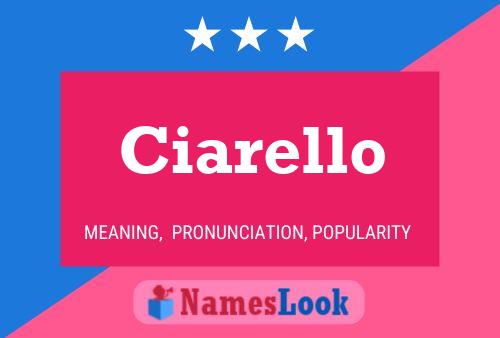 Ciarello Name Poster