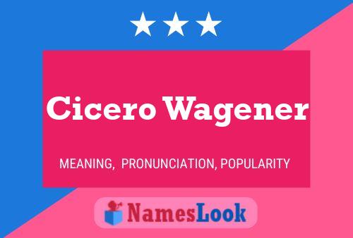 Cicero Wagener Name Poster