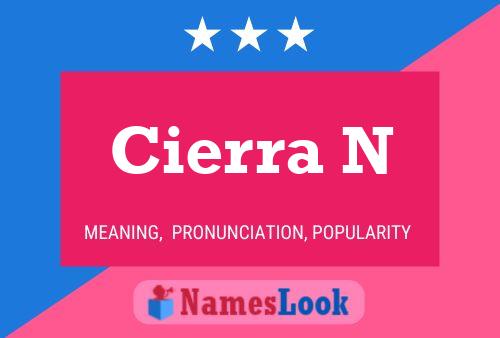 Cierra N Name Poster