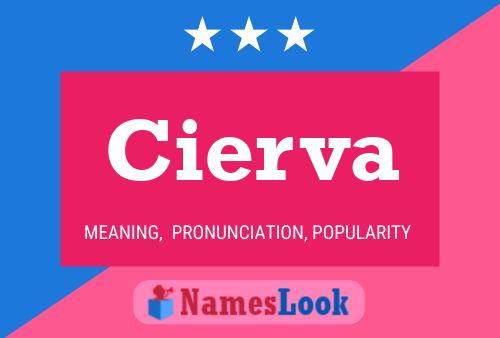 Cierva Name Poster