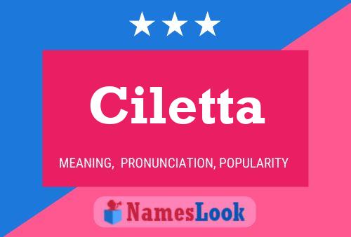 Ciletta Name Poster