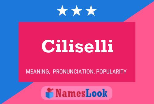 Ciliselli Name Poster