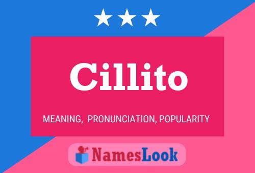 Cillito Name Poster