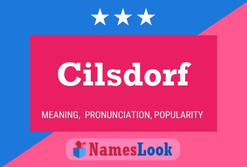 Cilsdorf Name Poster