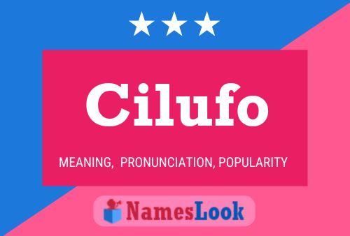 Cilufo Name Poster