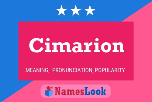 Cimarion Name Poster