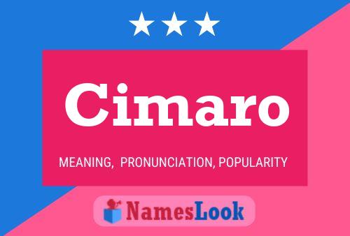 Cimaro Name Poster