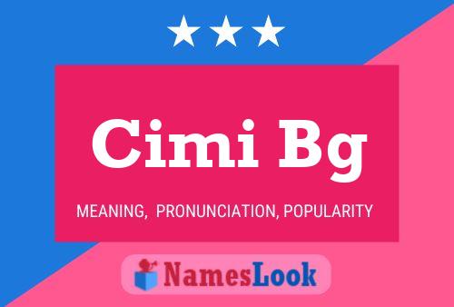 Cimi Bg Name Poster